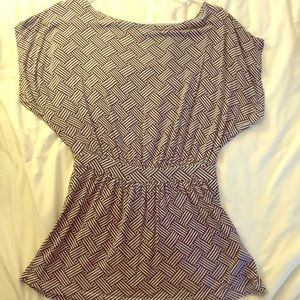 TART Flutter sleeve peplum jersey knit shirt